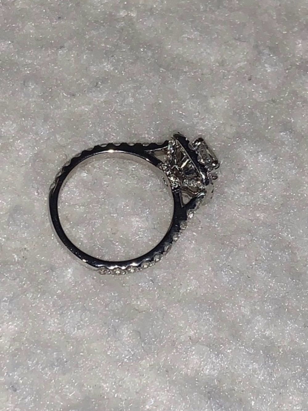 Halo Diamond Ring in White - Classic Sparkle - Picture 6 of 9
